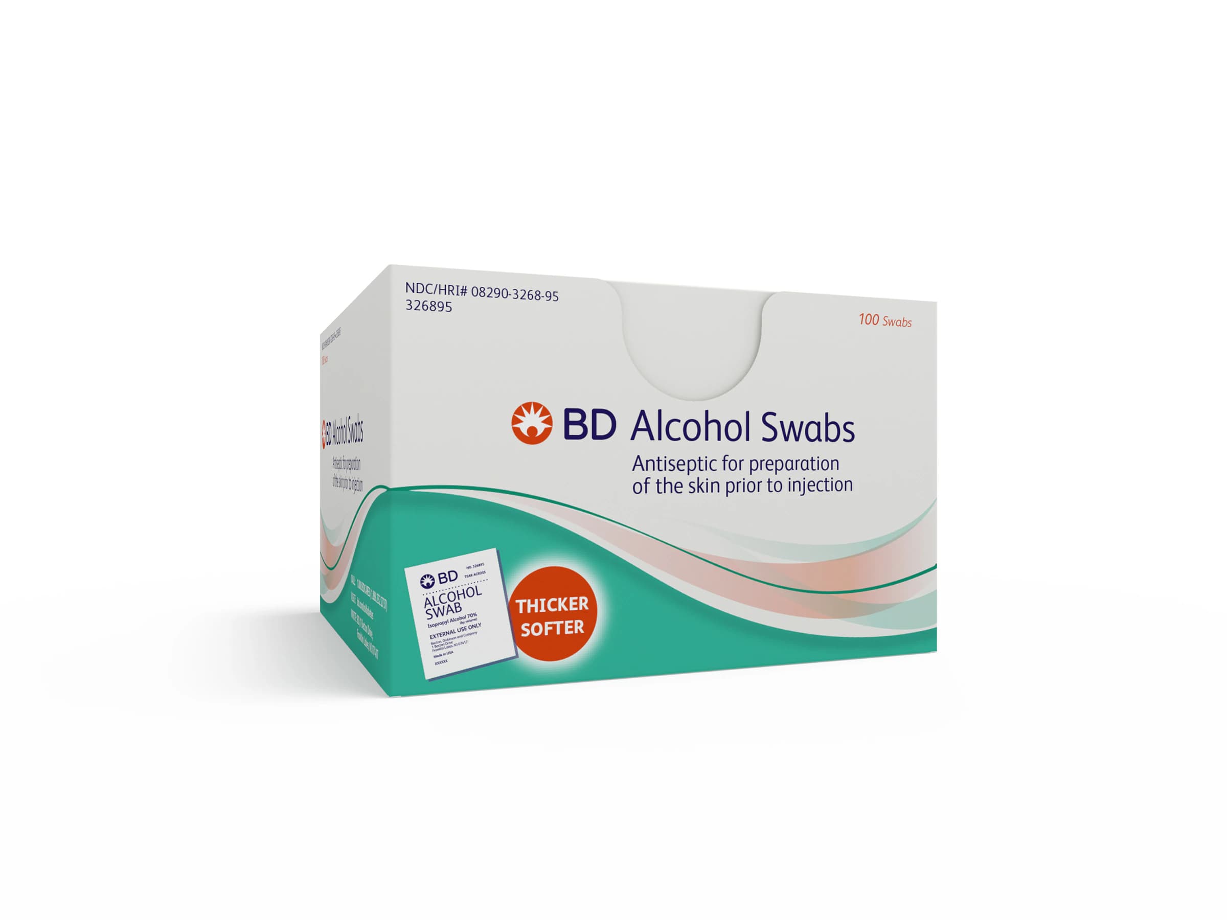 BD Alcohol Prep Pad, Isopropyl Alcohol, White, Non-Sterile - BD Alcohol Prep Pad - Image 1
