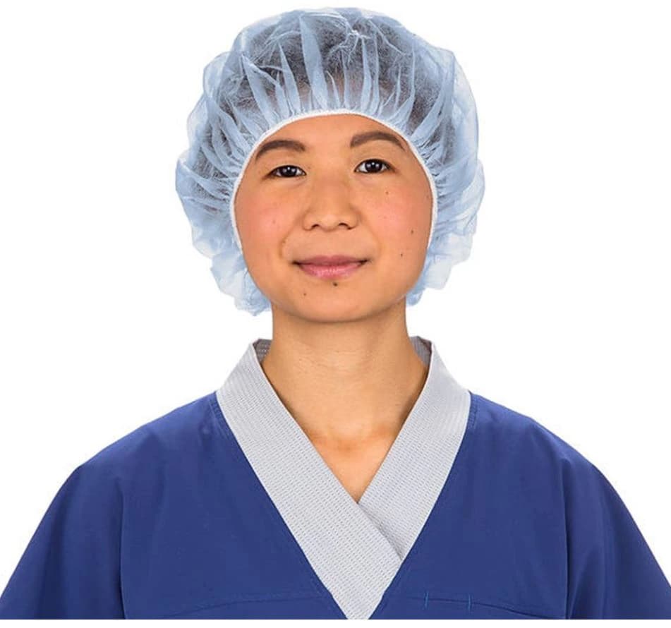 Cardinal Health Comfort Bouffant Cap, Large, Blue, 24", Non-Sterile, Disposable, 75/Box - Headwear Bouffant Cap Blue 24" - Image 1