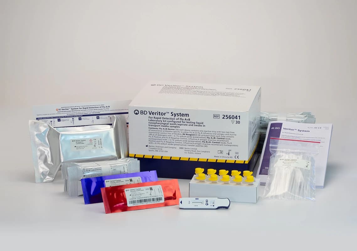 BD Veritor Clinical Flu A&B Test Kit, Moderately Complex, 30 Tests/Box - Veritor Clinical Flu A&B Test - Image 1