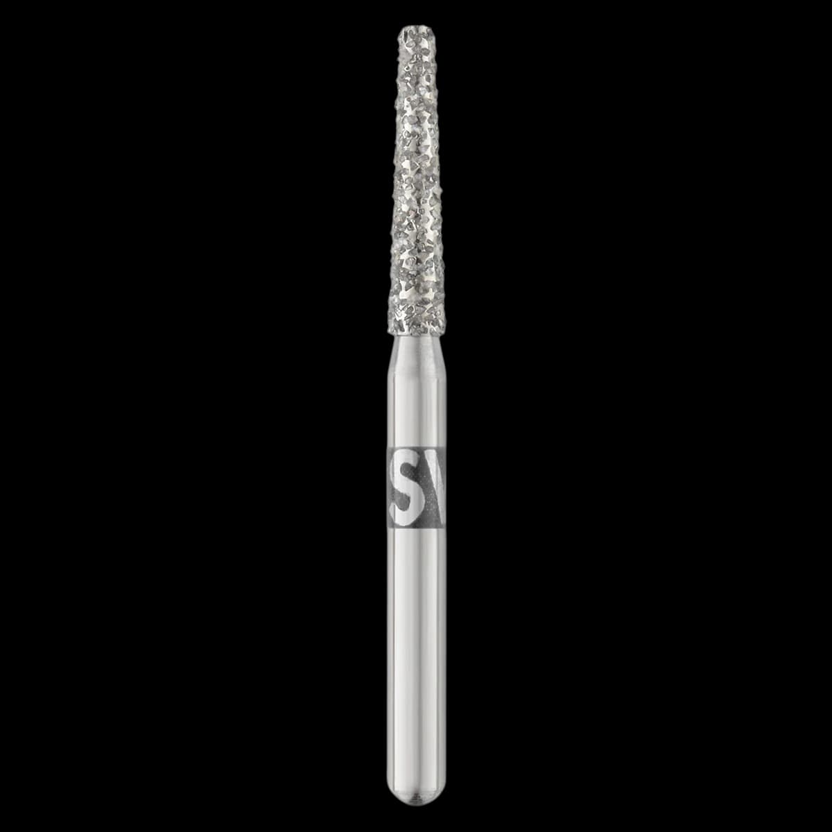 SS White Piranha Single-Use Diamond Bur, FG Short Shank, Super Coarse, Modified Flat End Taper, #847KR-016, 1.6 mm, 25/Pk, 847KR-016SC-S - 847KR-016SC-S Coarse Piranha Diamond FG Short Shank Pack of 25 - Image 1