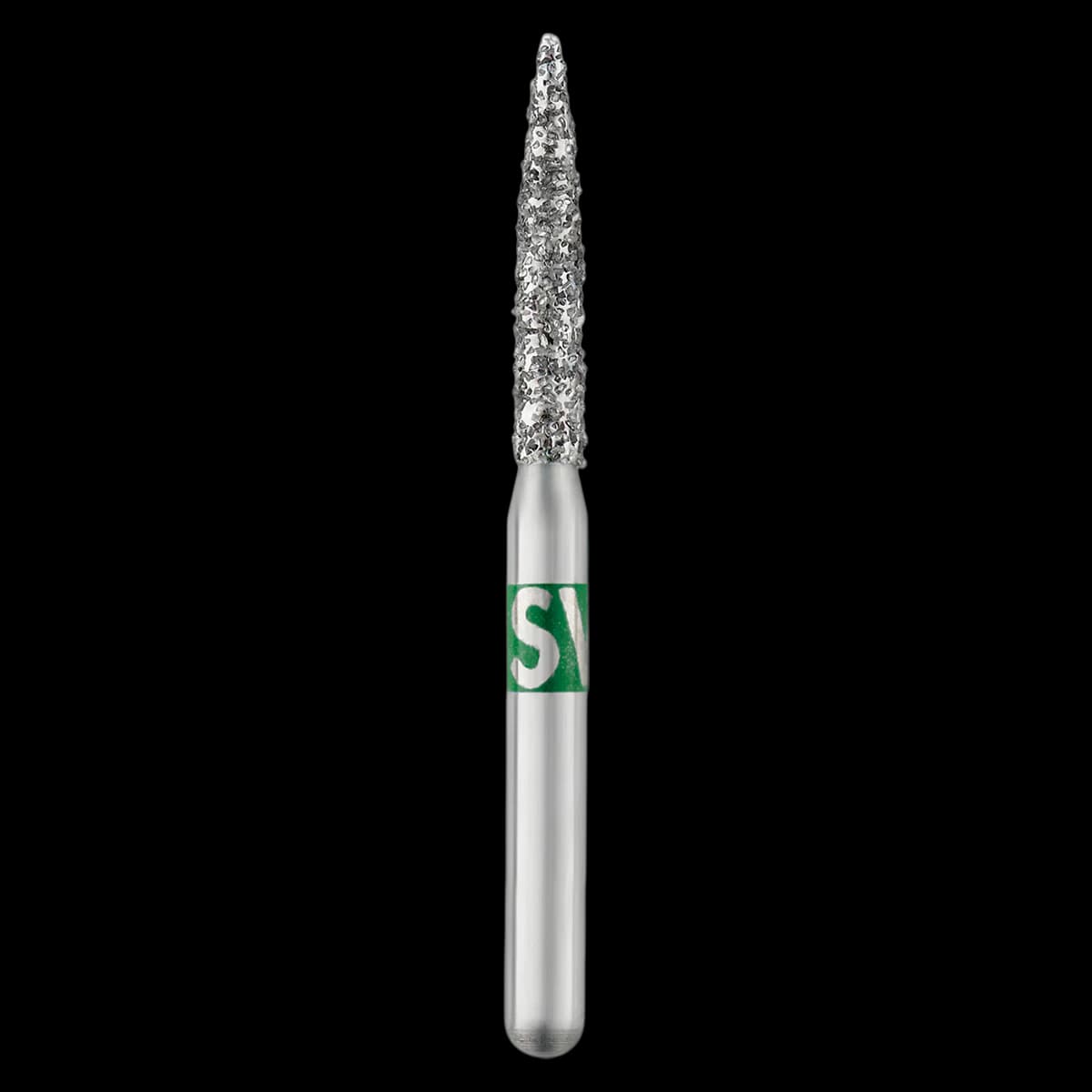 Piranha Diamond Bur, Friction Grip Short Shank, Coarse Flame, 862-014C, 25/Pkg - Piranha Diamond FGSS - Image 1