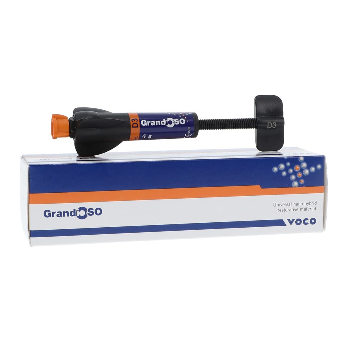 Voco GrandioSO Universal Nanohybrid Restorative Composite, 4g Syringe, Shade D3 - GrandioSO 4g Syringe Shade D3 - Image 1