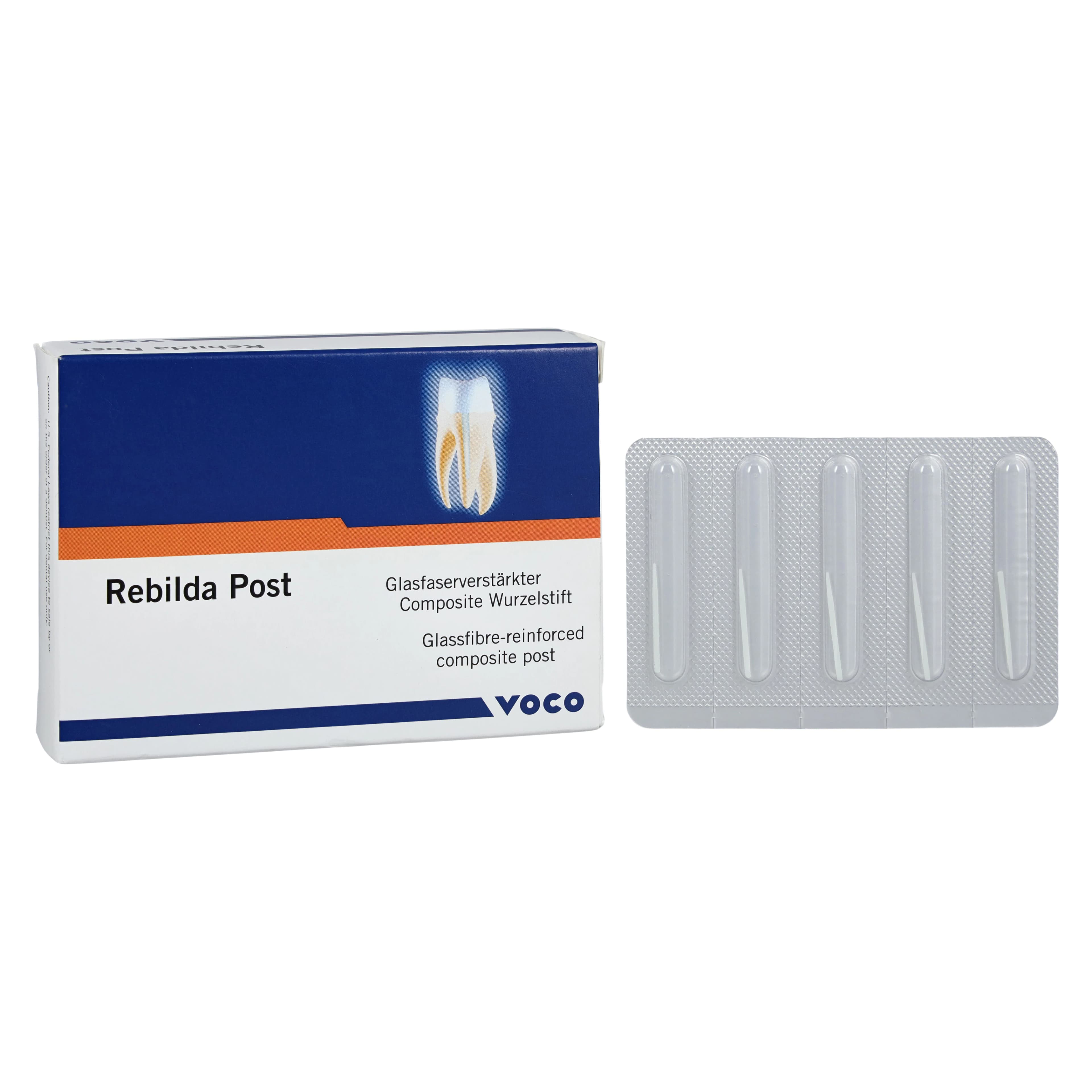 Voco Rebilda Fiber Post Refills #10, 1.0 mm, White, 5/Pk, 1775 - Rebilda, Fiber Post Refills #10, 1mm, 5/Pk, 1775 - Image 1