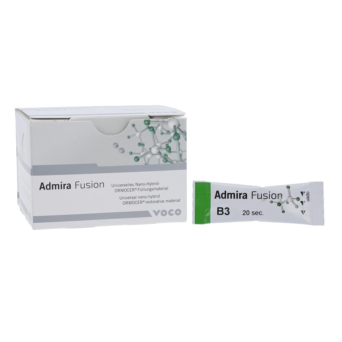 Admira Fusion Universal Nano-ORMOCER Restorative Capsules, Shade B3, 0.2 g, Pack of 15 - Admira Fusion .2g Capsule Shade B3 Pack of 15 - Image 1