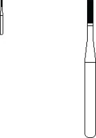 SS White FG #56 Carbide Bur, Straight Flat End Plain Fissure, Friction Grip, 0.8 mm Diameter, 3.5 mm Length, 100/Bx, 13056 - Flat End Straight Carbide Burs Bulk - Image 1