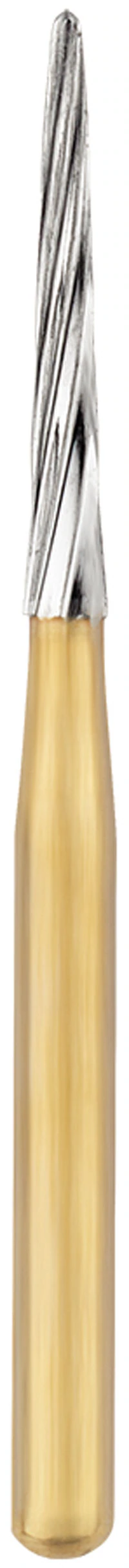 SS White Endo Safe End Endodontic Access Carbide Bur, FG, Tapered Fissure, Round Safe End, 1.4 mm Head Diameter, 0.5 mm Tip, 9 mm Head Length, 24 mm Shank, 5/Pkg, ESE-014 - Endo Safe End Endodontic Access Carbide Burs – FG, Taper Round End, 24 mm Shank Length, 9 mm Head Length, 5/Pkg - # ESE-014, 1.4 mm Head Diameter, 0.5 mm Tip Diameter - Image 1
