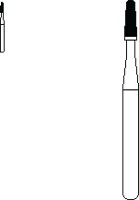 SS White FG 1171S Taper Round End Plain Fissure Carbide Bur, Short Shank, 100/Pack - 1171S FG Carbide Pack of 100 - Image 1
