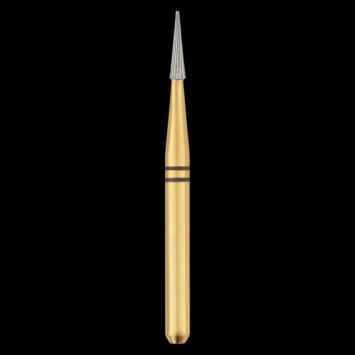 SS White Trimming & Finishing Safe End Carbide Bur, 20-Blade, Friction Grip, #SE4-20, 1 mm Diameter, 5/Pkg, 16031-5 - Trimming & Finishing Safe End Bur Series – 20 Blade, 5/Pkg - Size #SE4, 1 mm Diameter - Image 1