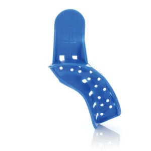 Advance Premium Impression Trays, Partial #7S, Perforated, Upper Right / Lower Left, Blue, Pack of 12 - ADVANCE BLUE TRAY PART. #7S UR/LL PERF. PKG/12 - Image 1
