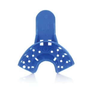 Advance Premium Impression Trays, Anterior #9S, Perforated, Lower, Blue, Pkg/12 - ADVANCE BLUE TRAY ANT. #9S LOWER PERF. PKG/12 - Image 1