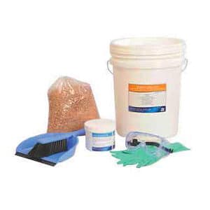 Safe-T-Spill Chemical Spill Kit, Non-Sterile, for Acid Disposal, with Nylon Apron, Goggles, Gloves, Brush, Bucket, and Dust Pan, Each - Safety Kit Chemical Spill - Image 1
