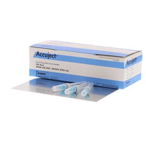 Accuject Disposable Dental Needles, 30 Gauge Short, Sterile, Box of 100 - ACCUJECT NEEDLES 30GA SHORT PK100 - Image 1