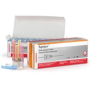 SeptoJect Dental Hypodermic Needles, 30 Gauge Short, Blue Plastic Hub, 100/Bx, N1301 - SeptoJect 30ga Short Blue Plastic Hub (100) - Image 1