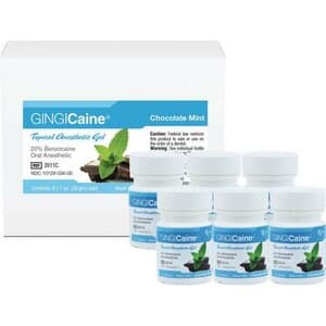 Gingicaine Topical Anesthetic Gel, Chocolate Mint, 1 oz Jar - GINGICAINE TOPICAL GEL CHOCOLATE MINT 1OZ - Image 1
