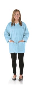 SafeWear Hipster Jacket, Hip Length, Soft Blue, Extra Large, Pack of 12 - SAFEWEAR HIPSTER JACKET XLG SOFT BLUE PK/12 - Image 1
