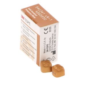3M Unitek Gold Anodized Temporary Crown, Lower Right First Molar, Size 1 (LR-1), Pack of 5 - UNITEK CROWNS 1LR1 GOLD ANODIZED TEMP. MOLAR - Image 1