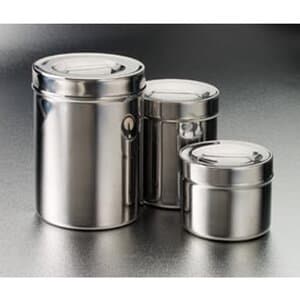 Tech-Med Stainless Steel Dressing Jar with Cover, 1 qt, 4" x 5", Pkg/1 - TECH-MED DRESSING JAR 1 QT SS 4" X 5" - Image 1