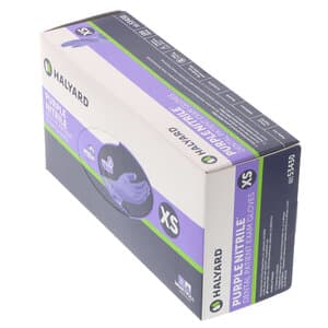Halyard Safeskin Purple Nitrile Exam Gloves, Powder-Free, Extra Small, 100/Box - SAFESKIN NITRILE PF GLOVES PURPLE X-SMALL PK100 - Image 1