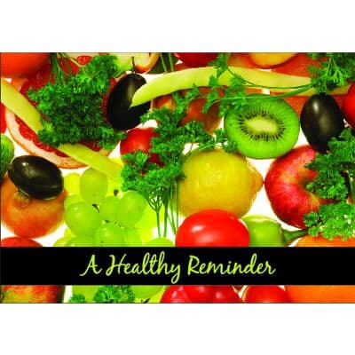 Summer 4-Up Laser Postcards, Fruits and Veggies, 5-1/2" W x 4-1/4" H, 100/Pkg - Summer 4-Up Laser Postcards, 100/Pkg - Fruits and Veggies, 5-1/2 W x 4-1/4 H - Image 1