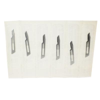 Bard-Parker Carbon Steel Scalpel Blades, Size 15, Nonsterile, Individually Packaged, 6/Pkg - Carbon Steel Blades and Handle – Nonsterile, 6/Pkg - 15 - Image 1
