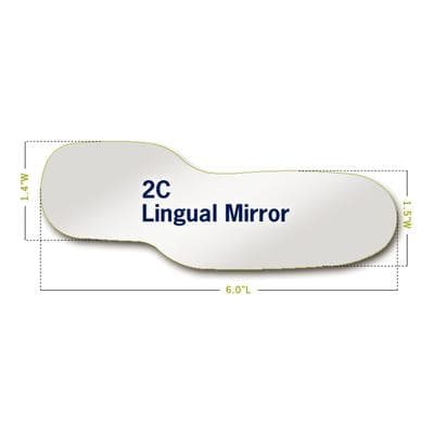 Riofoto Rhodium Intraoral Photographic Mirror, Child Size 2C, Lingual, Autoclavable, 1/Pkg - Riofoto Rhodium Intraoral Photographic Mirrors, Child - 2 Lingual - Image 1