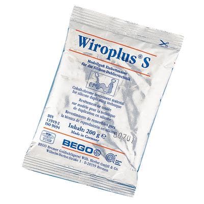 Wiroplus® S Partial Denture Investment Material, 200 g Packets, 30/Pkg - Wiroplus® S Partial Denture Investment Material - 30 Packets of 200 g - Image 1
