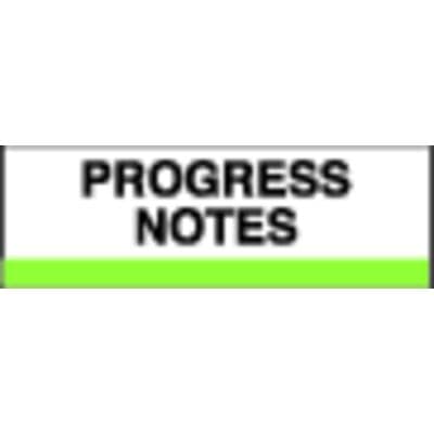 Index Tab, 1-1/4" W x 1-1/2" H, 100/Pkg - Progress Notes, Light Green Stripe - Index Tab, 1-1/4" W x 1-1/2" H, 100/Pkg - Progress Notes, Light Green Stripe - Image 1