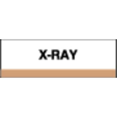 Patterson Office Supplies Index Tab, 1-1/4" W x 1-1/2" H, Tan Stripe, 100/Pkg - Index Tab, 1-1/4" W x 1-1/2" H, 100/Pkg - X-Ray, Tan Stripe - Image 1
