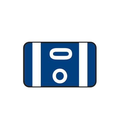 Smead® Alpha-Z™ Compatible Individual File Box Label, 1-5/8" W x 1" H, Letter O, Dark Blue, 100/Pkg - Smead® Alpha-Z™ Compatible Individual File Box Label, 1-5/8" W x 1" H, 100/Pkg - O, Dark Blue - Image 1
