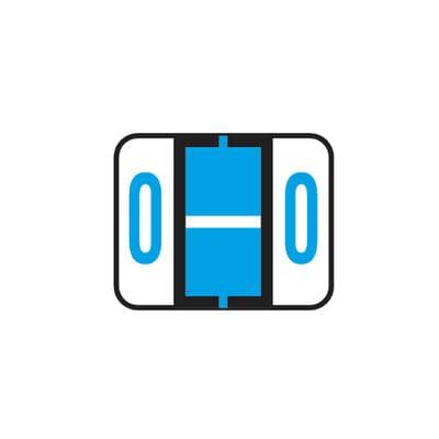 Smead® Alpha-Z™ BCCR/BCCS Compatible Roll Label, 1-1/4" W x 1" H, Letter O, Blue, 500/Roll - Smead® Alpha-Z™ BCCR/BCCS Compatble Roll Label, 1-1/4" W x 1" H, 500/Roll - O, Blue - Image 1