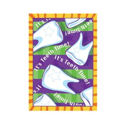 Reminder (DDS) 4-Up Laser Postcards, It's Teeth Time, 4-1/4" W x 5-1/2" H, 100/Pkg - Reminder (DDS) 4-Up Laser Postcards, 100/Pkg - It's Teeth Time, 4-1/4" W x 5-1/2" H - Image 1