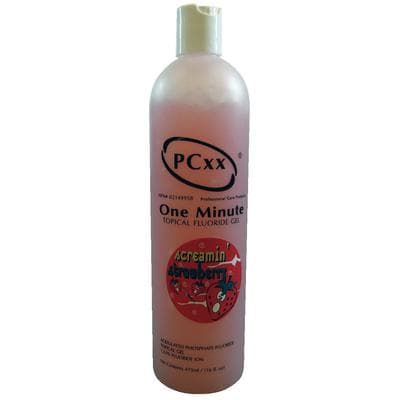 PCxx™ One Minute APF Gel, 1.23% Fluoride, 16 oz Bottle, Screamin' Strawberry Flavor, NDC 62007-0810-16 - PCxx™ One Minute APF Gel, 16 oz Bottle - Strawberry - Image 1