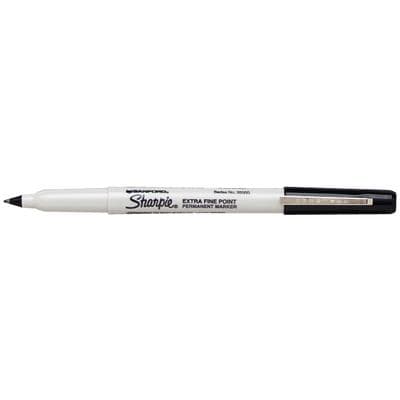 Sharpie Extra-Fine Point Permanent Marker, Black, SAN 35001 - Sharpie Extra-Fine Markers - Black - Image 1