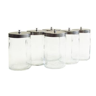Glass Sundry Jar with Lid, 7" x 4-1/4", 1/Pkg, Graham-Field 07-0886291 - Glass Sundry Jars with Lid - 7" x 4-1/4" - Image 1