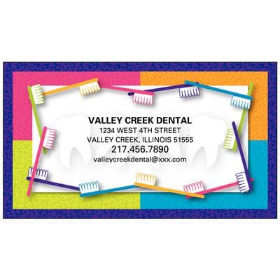 Business Cards, Personalized, Full-Color Designs, Bold with Border, 3-1/2" x 2", 500/Pkg - Business Cards, Personalized, Full-Color Designs, 3-1/2" x 2", 500/Pkg - Bold with Border - Image 1