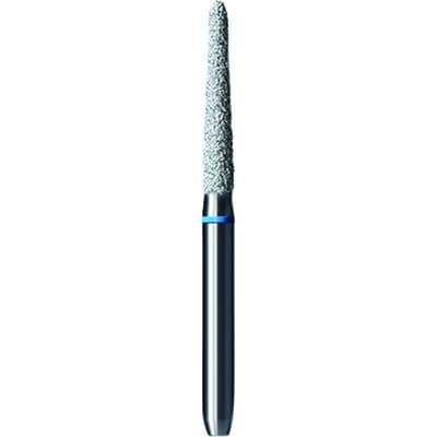 Shofu Pro-Cut Diamond Burs, FG, Medium Grit, Round End Taper, Blue Ring, 1.6 mm Diameter, 9.2 mm Length, 5/Pkg, #D110M - Pro-Cut Diamond Burs – FG, Medium, Blue, Round End Taper, 5/Pkg - # D110M, 1.6 mm Diameter, 9.2 mm Length - Image 1