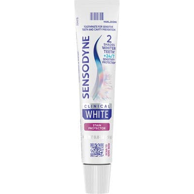 Sensodyne Clinical White Toothpaste, Mint, 0.8 oz Tube, 50/Pkg - Sensodyne Clinical White Toothpaste – 0.8 oz Tube, 50/Pkg - Sensodyne Clinical White Toothpaste – 0.8 oz Tube, 50/Pkg - Image 1