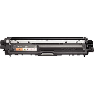 Brother TN221BK Black Toner Cartridge, 2500 Page Yield, for HL-3140CW, HL-3170CDW, MFC-9130CW, MFC-9340CDW - Brother Laser Cartridges work with printer models: HL 3140CW, 3170CDW; MFC 9130CW, 9340CDW - Black, 2500 Page Yield - Image 1