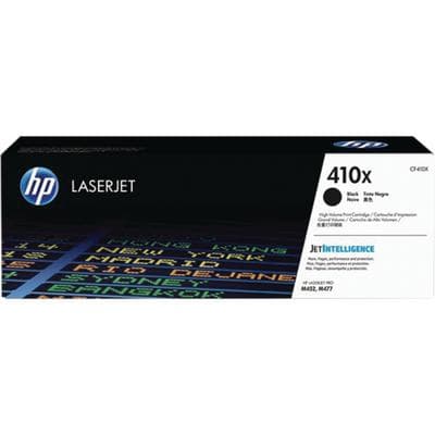 HP 410X High Yield Black Toner Cartridge (CF410X), 6,500 Page Yield, for Color LaserJet Pro M477fnw/M477fdw/MFP M477fdn - Hewlett-Packard Color LaserJet - M477fnw, M477FDW, MFP M477FDN - Black High Yield, 6,500 Page Yield - Image 1