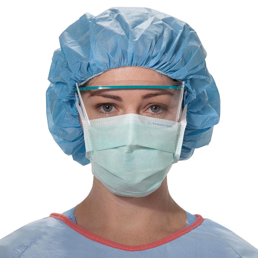 Halyard KC100 Level 1 Anti-Fog Surgical Mask, Green, 50/Box - KC100 Lev 1 Anti-Fog Surgical Mask, Green (50) - Image 1