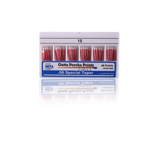 Meta Biomed Gutta Percha Points, .06 Taper, Size 20, 60/Box, TCG062060L-P71 - Meta Biomed - .06 Taper Gutta Percha Points 60/Pack - Image 1