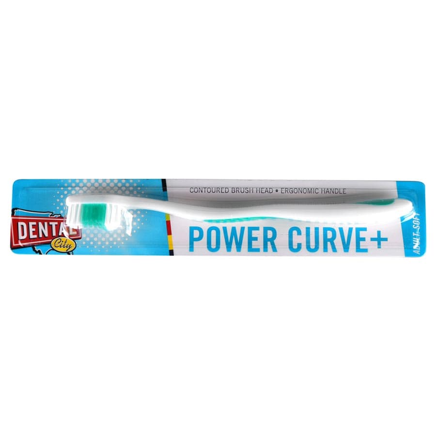 Dental City Power Curve+ Soft Toothbrush, 72/Case - Dental City - Power Curve Plus Toothbrushes 72/Box - Image 1
