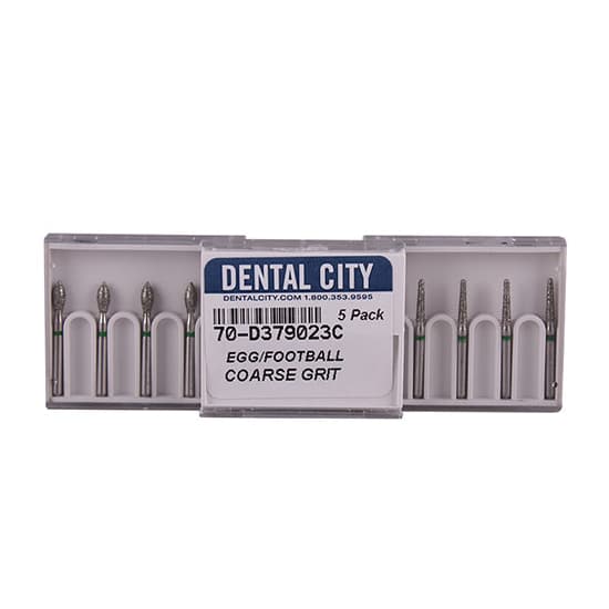 Dental City Multi-Use Diamond Bur Flame 862-010C, 5/Pack - Dental City - Multi-Use Dental Diamond Burs - Image 1