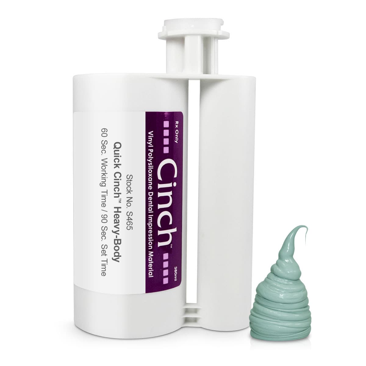 Parkell Cinch Super Cartridge Quick Heavy Body VPS Impression Material, 380ml Cartridge, S465 - Cinch Super Cartridge Quick Heavy Body 380ml, S465 - Image 1