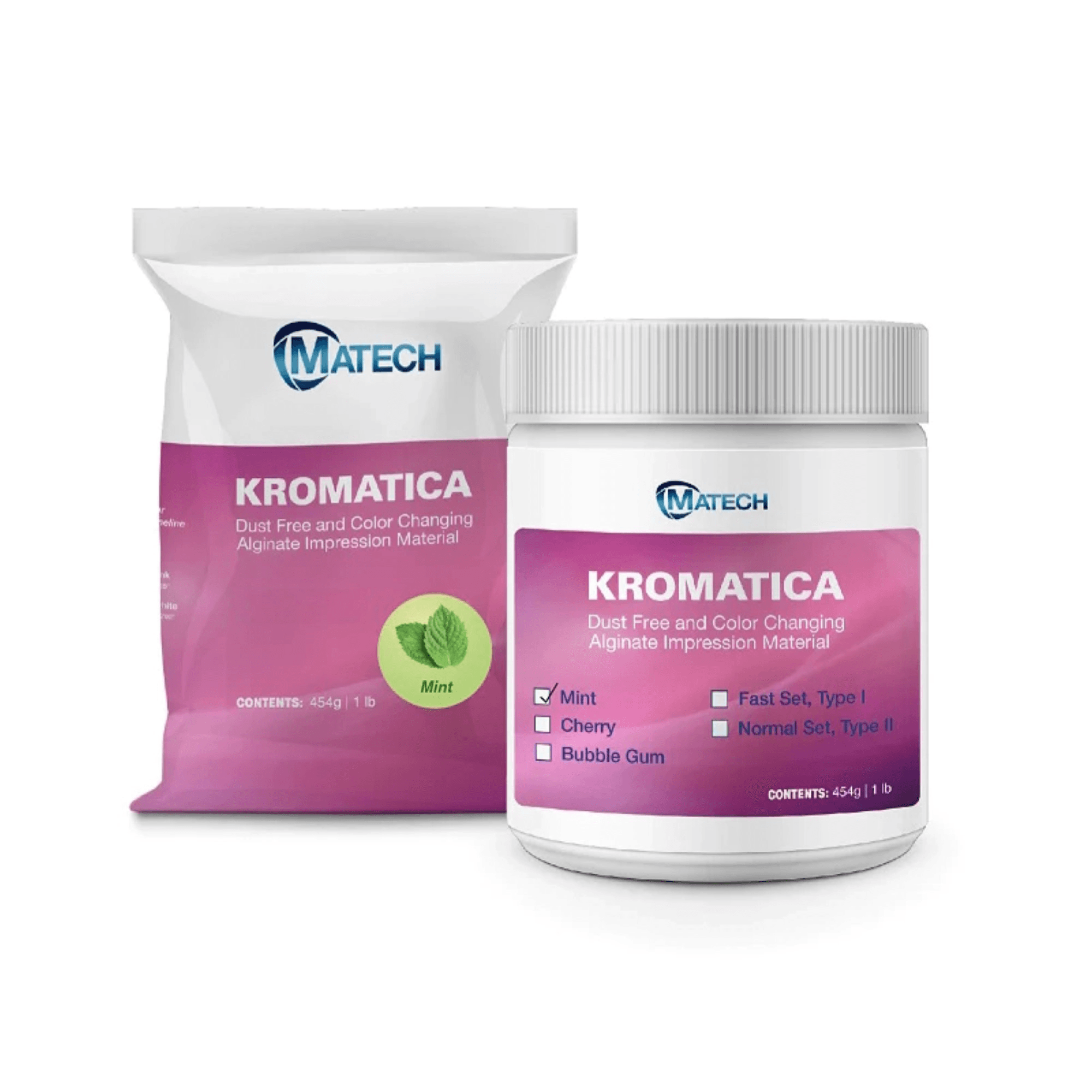 Kromatica Color-Changing Alginate Impression Material, Dust-Free, Fast Set, Mint, 1 lb Container, 305-122 - Kromatica Color-Changing Alginate Impression Material, Dust-Free, Fast Set, Container, 1 lb, Mint, 305-122 - Image 1
