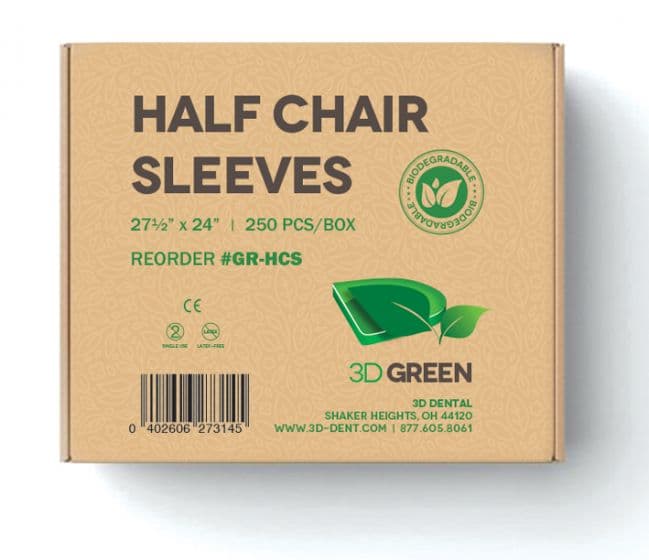 Biodegradable Chair Sleeves, Half, 27.5" x 24", 225/Pk, GR-HCS - Biodegradable Chair Sleeves, Half, 27.5" x 24", 225/Pk, GR-HCS - Image 1