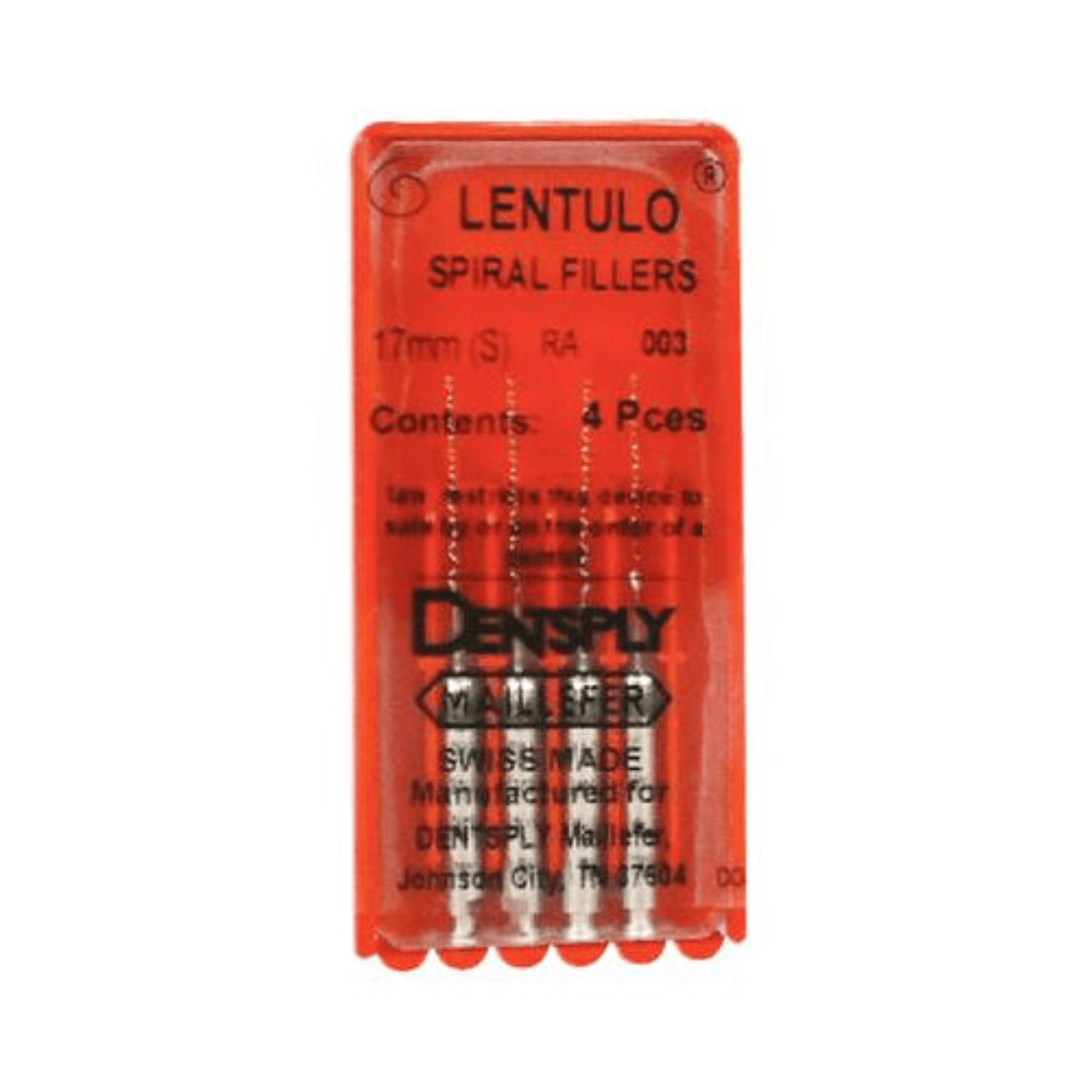 Dentsply Handy-Lentulo Paste Carriers, Stainless Steel, Size #3, Green, 17mm, 4/Pk - Dentsply - Handy-Lentulo Paste Carriers SS #3 Green 17mm 4/Pk - Image 1