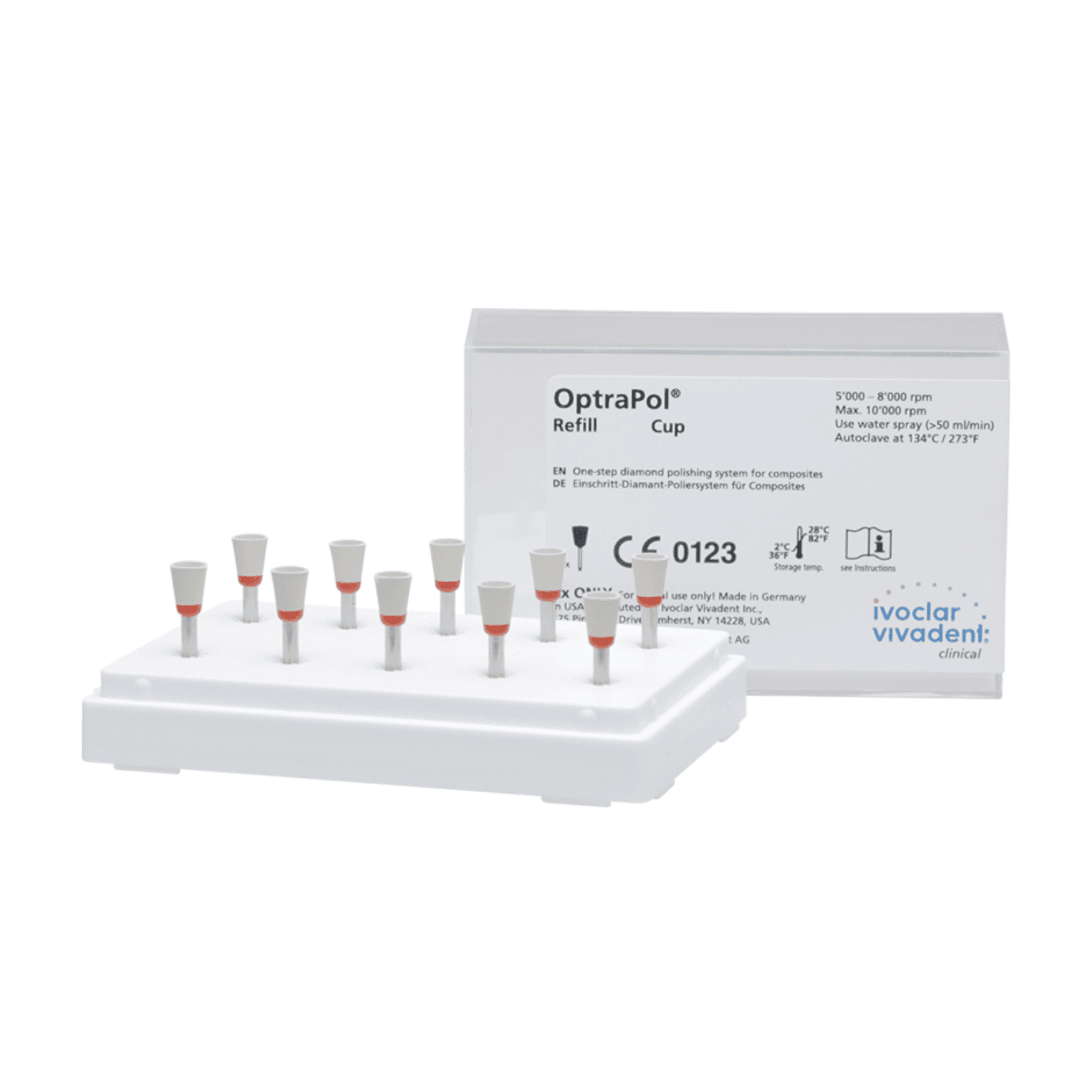 OptraPol Next Generation Composite Polisher Cup, Refill, 10/Pk, 634459 - OptraPol Composite Polisher Cup 10/Pk, 634459 - Image 1