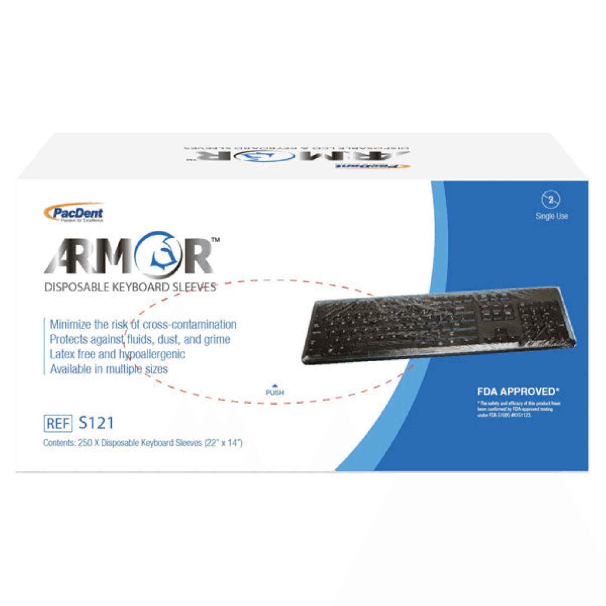 NDC Keyboard Sleeves, 22in x 14in, 250 per Box, S121 - Keyboard Sleeves 22in x 14in 250/Bx, S121 - Image 1