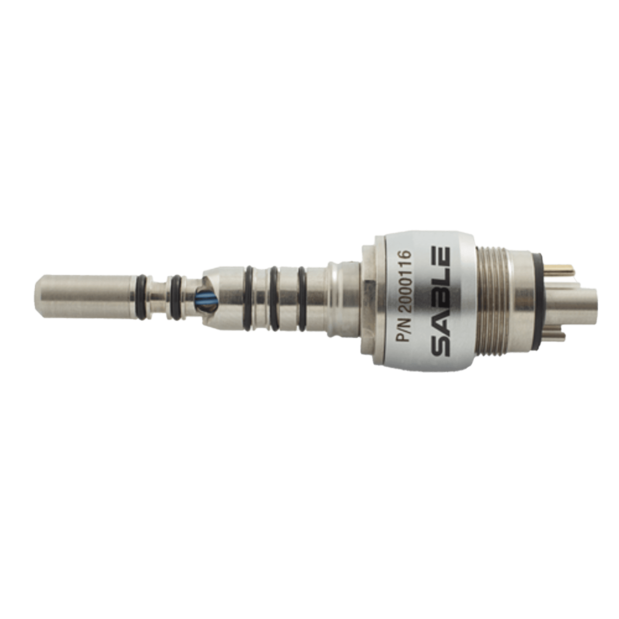 Sable Industries KAVO Multiflex LUX 6-Hole Halogen Coupler, Quick Connect with Swivel and Water Regulator, Model 465LRN, OEM P/N 553-1550, 1 Each - 6 Hole KAVO Multiflex LUX Halogen Type Coupler - Image 1